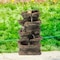 Gardenised Decorative 4 Tier Rock Look Water Fountain with LED Rolling Glow Ball for Home and Garden QI004590 - alternate 1